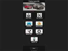 Tablet Screenshot of pristineautosusa.com